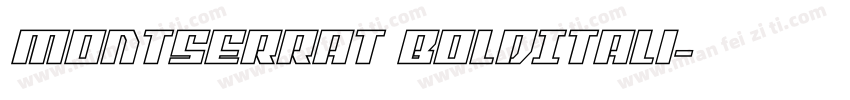 Montserrat BoldItali字体转换